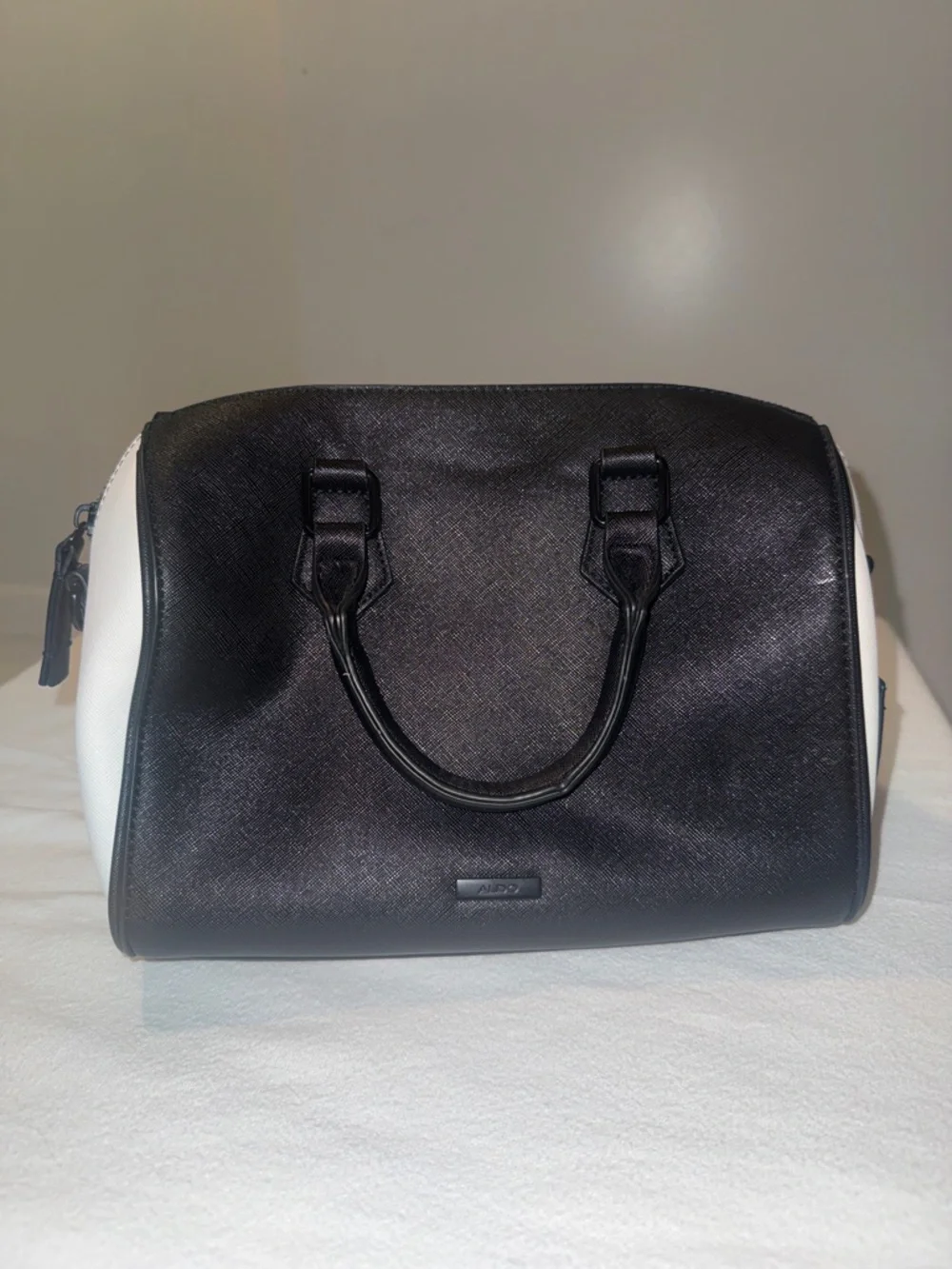 Aldo Pop Art Satchel in Red, Pink, Black, Cream - Picture 3 of 3